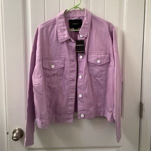 Light Purple Denim Jacket Size 1X